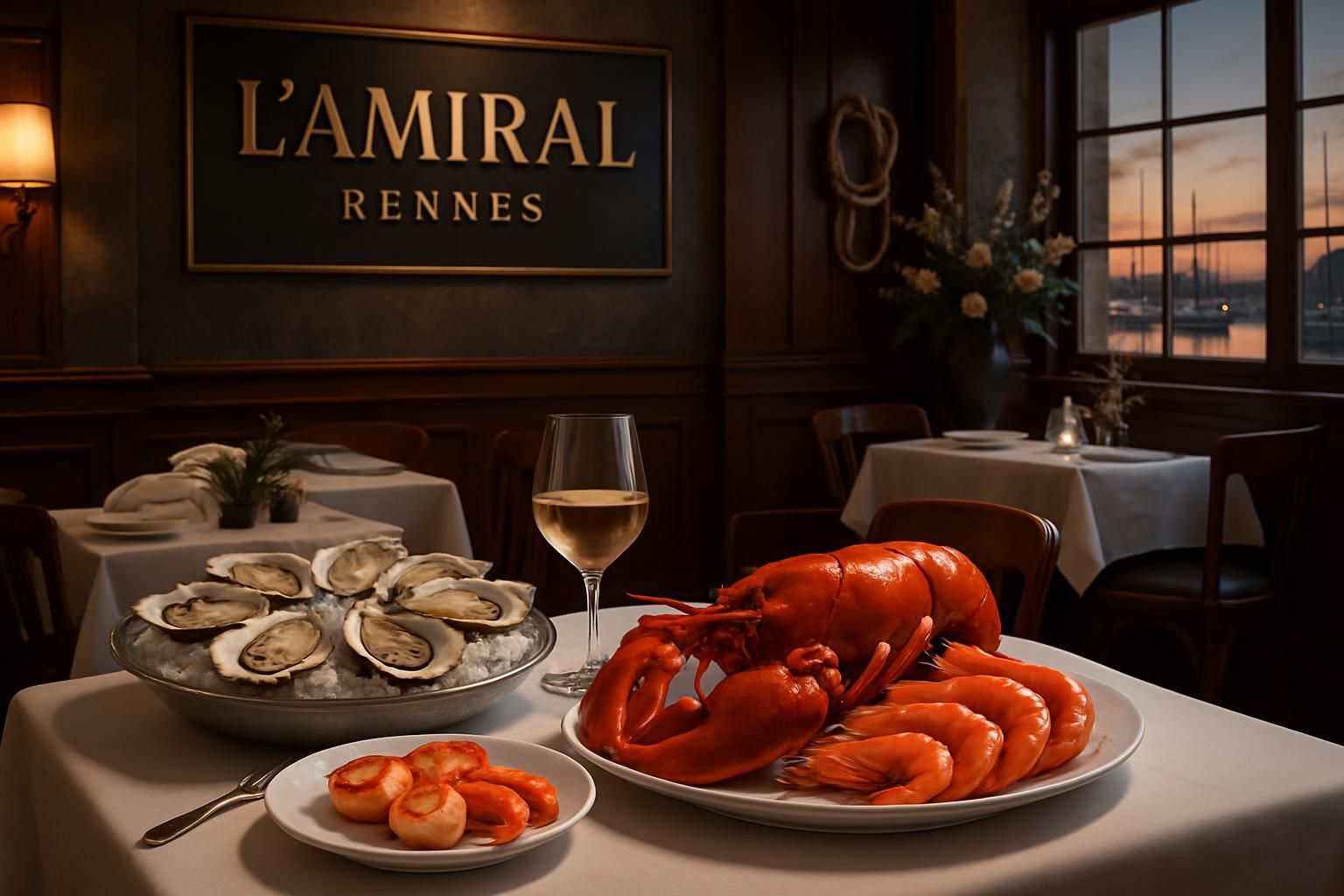 Découvrez L'Amiral Rennes, un restaurant où saveurs marines exquisées rencontrent une ambiance raffinée pour une expérience culinaire inoubliable au cœur de Rennes.