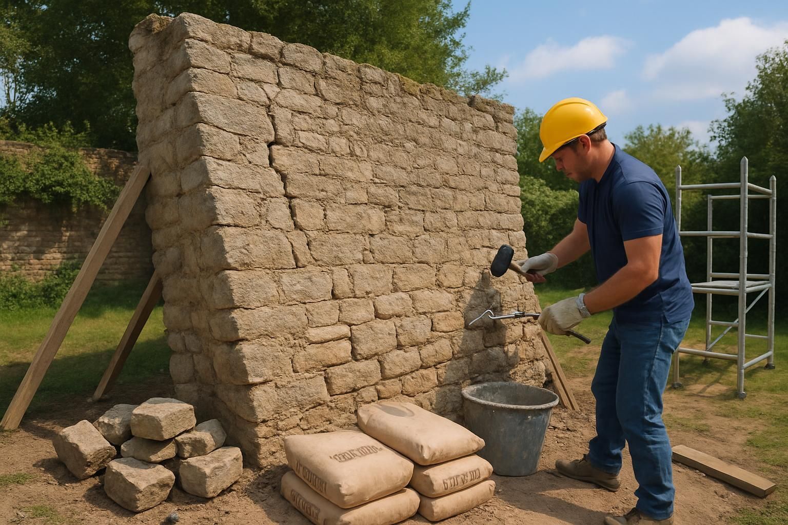 Découvrez les méthodes efficaces pour consolider un mur en pierre qui penche et éviter son effondrement imminent grâce à des solutions simples et durables.
